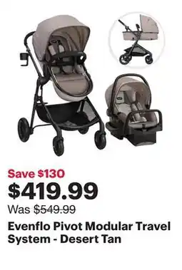 Best Buy Evenflo Pivot Modular Travel System - Desert Tan offer