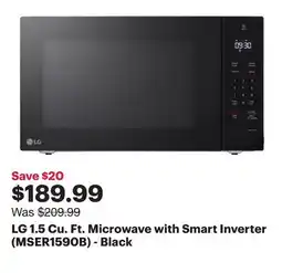 Best Buy LG 1.5 Cu. Ft. Microwave with Smart Inverter (MSER1590B) - Black offer