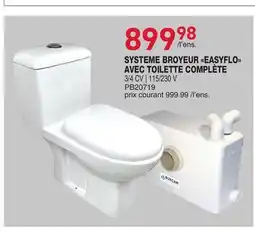 Matério SYSTEME BROYEUR EASYFLO AVEC TOILETTE COMPLÈTE offer