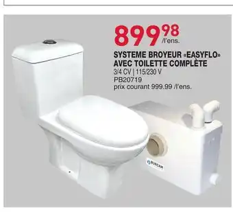 Matério SYSTEME BROYEUR EASYFLO AVEC TOILETTE COMPLÈTE offer
