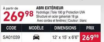 Matério ABRI EXTÉRIEUR offer