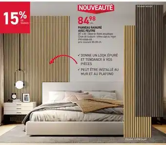 Matério PANNEAU RAINURÉ AVEC FEUTRE offer