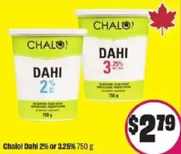 FreshCo Chalo! Dahi 2% or 3.25% offer
