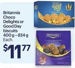 Walmart Britannia Choco Delights or Good Day biscuits offer