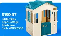 Walmart Little Tikes Cape Cottage Playhouse offer