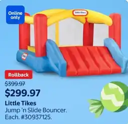 Walmart Little Tikes Jump 'n Slide Bouncer offer