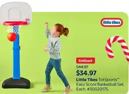 Walmart Little Tikes TotSports Easy Score Basketball Set offer