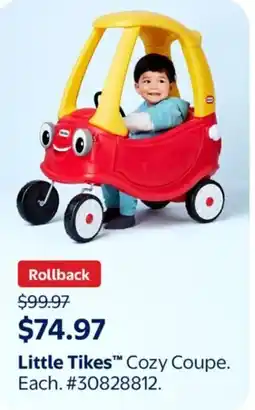 Walmart Little Tikes Cozy Coupe offer