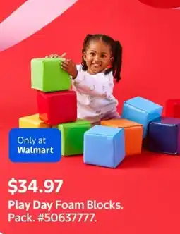 Walmart Play Day Foam Blocks offer