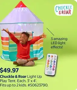 Walmart Chuckle & Roar Light Up Play Tent. Each. 3' x 4'. Fits up to 2 kids offer