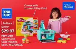 Walmart Play-Doh Super Slice Cake Playset offer