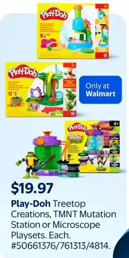 Walmart Play-doh treetop creations, tmnt mutation playsets offer