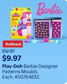 Walmart Play-Doh Barbie Designer Patterns Moulds offer