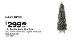 Michaels 7 ft. Pre-Lit Stella Pine Tree offer