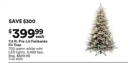 Michaels 7.5 ft. Pre-Lit Fairbanks Fir Tree offer