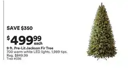 Michaels 9 ft. Pre-Lit Jackson Fir Tree offer