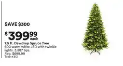 Michaels 7.5 ft. Dewdrop Spruce Tree offer