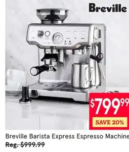Kitchen Stuff Plus Breville Barista Express Espresso Machine offer