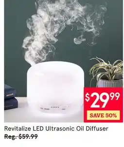 Kitchen Stuff Plus Revitalize LED Ultrasonic Oil Diffuser offer