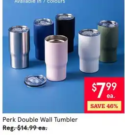 Kitchen Stuff Plus Perk Double Wall Tumbler offer