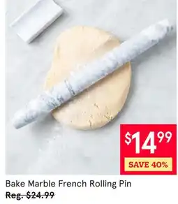 Kitchen Stuff Plus Bake Marble French Rolling Pin offer
