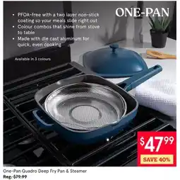 Kitchen Stuff Plus One-Pan Quadro Deep Fry Pan & Steamer offer