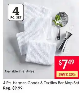Kitchen Stuff Plus 4 Pc. Harman Goods & Textiles Bar Mop Set offer