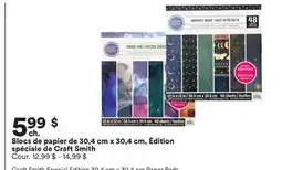 Michaels Blocs de papier de 30,4 cm x 30,4 cm, Édition spéciale de Craft Smith offer
