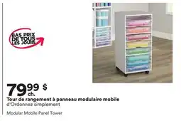 Michaels Tour de rangement à panneau modulaire mobile d'Ordonnez simplement offer