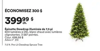 Michaels Épinette Dewdrop illuminée de 7,5 pi offer