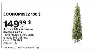 Michaels Arbre effilé cachemire illuminé de 7 pi offer