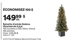Michaels Épinette d'entrée Sedona illuminée de 4,5 pi offer
