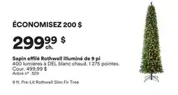 Michaels Sapin effilé Rothwell illuminé de 9 pi offer