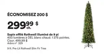 Michaels Sapin effilé Rothwell illuminé de 9 pi offer
