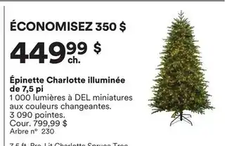 Michaels Épinette Charlotte illuminée de 7,5 pi offer
