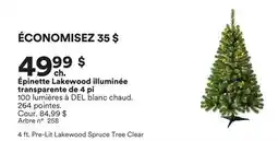 Michaels Épinette Lakewood illuminée transparente de 4 pi offer