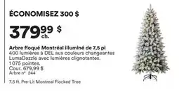 Michaels Arbre floqué Montréal illuminé de 7,5 pi offer