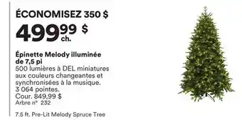 Michaels Épinette Melody illuminée de 7,5 pi offer