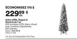 Michaels Arbre effilé, floqué et illuminé de 7 pi offer