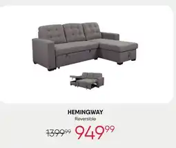 Meubles RD Hemingway - Convertible Reversible Sectional with Storage offer