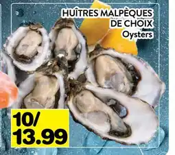 Supermarché PA HUÎTRES MALPÈQUES DE CHOIX | Oysters offer