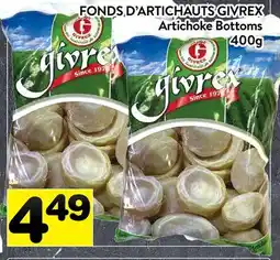 Supermarché PA FONDS D'ARTICHAUTS GIVREX | Artichoke Bottoms offer