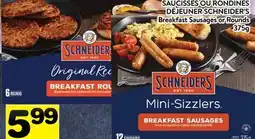 Supermarché PA SAUCISSES OU RONDINES DÉJEUNER SCHNEIDER'S | SCHNEIDER'S Breakfast Sausages offer