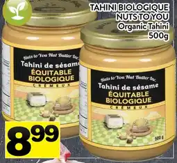 Supermarché PA TAHINI BIOLOGIQUE NUTS TO YOU | Organic Tahini offer