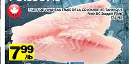 Supermarché PA FILETS DE VIVANEAU FRAIS DE LA COLOMBIE-BRITANNIQUE | Fresh BC Snapper Fillets offer