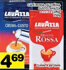 Supermarché PA CAFÉ ROSSA OU CRÈMA GUSTO LAVAZZA | Coffee offer