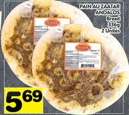 Supermarché PA PAIN AU ZAATAR ANDALOS | Bread offer