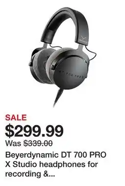 Newegg Beyerdynamic DT 700 PRO X Studio headphones for recording & monitoring (closed) offer