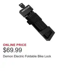 Costco Demon Electric Foldable Bike Lock offer