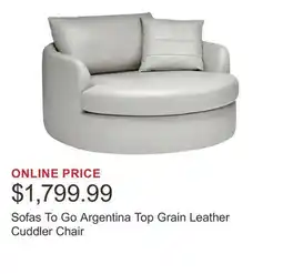 Costco Sofas To Go Argentina Top Grain Leather Cuddler Chair offer